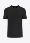 Giorgio Armani Men Icon Stretch Certified Viscose T-shirt In Black