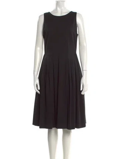 Pre-owned Giorgio Armani Bateau Neckline Knee-length Dress In Black