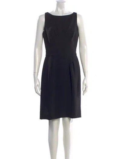 Pre-owned Giorgio Armani Bateau Neckline Knee-length Dress In Blue