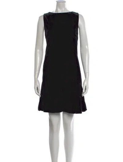 Pre-owned Giorgio Armani Bateau Neckline Mini Dress In Brown