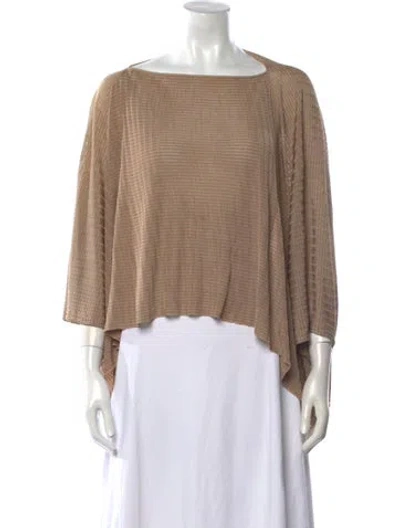 Pre-owned Giorgio Armani Bateau Neckline Sweater In Neutral