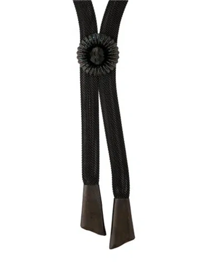 Pre-owned Giorgio Armani Bead Bolo Necklace, 18" In Multicolor