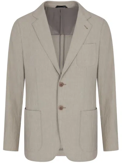 GIORGIO ARMANI BEIGE LINEN BLAZER