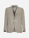 Giorgio Armani Upton Line Single-breasted Jacket In Linen Canvas
