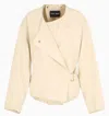 Giorgio Armani Beige Nylon Jacket In Neutral