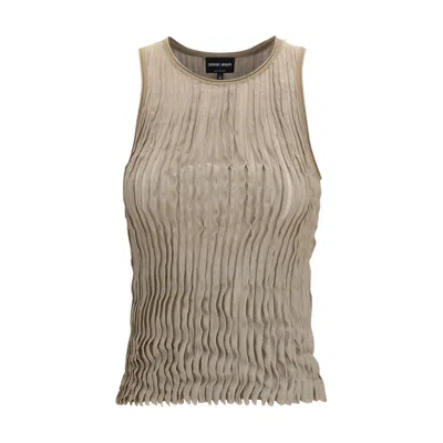 Giorgio Armani Beige Silk Shirt In Neutral