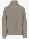 Giorgio Armani Beige Wool And Cashmere Blend Sweater