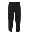 Giorgio Armani Wool Cargo Pants With Tailored Silhouette In Black