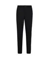 Giorgio Armani Techno Fabric Tailored Trousers In Black