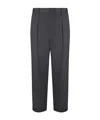 Giorgio Armani Virgin Wool Trousers In Black In Black