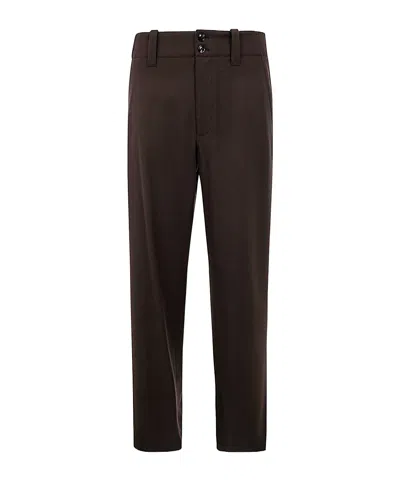 Giorgio Armani Belt-loop Casual Pants In Brown