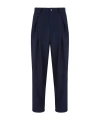 Giorgio Armani Belt-loop Single-pleated Trousers In Black
