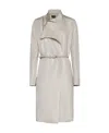 Giorgio Armani Belted Midi Coat In White