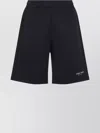 Giorgio Armani Navy Blue Polyamide Bermuda Shorts With Concealed Drawstring In Blue