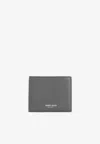 Giorgio Armani Bi-fold Wallet Textured Finish In Green