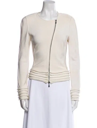 Pre-owned Giorgio Armani Biker Jacket In Neutral