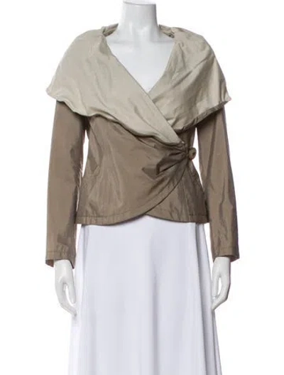 Pre-owned Giorgio Armani Biker Jacket In Neutral