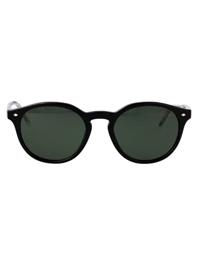 Giorgio Armani Black Acetate Sunglasses