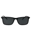 Giorgio Armani Black Acetate Sunglasses In Black