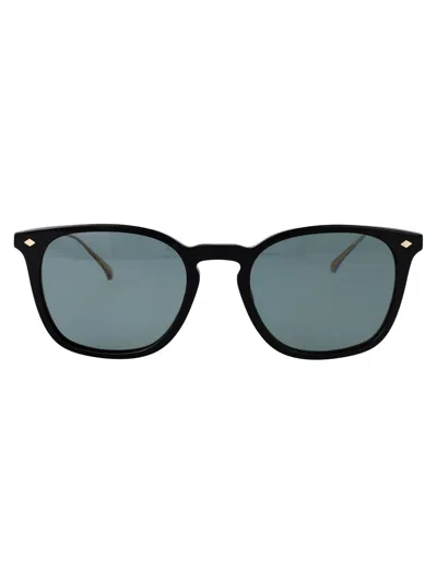 Giorgio Armani Black Acetate Sunglasses In Pattern