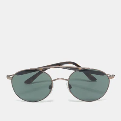 Pre-owned Giorgio Armani Black Ar6038 Round Sunglasses