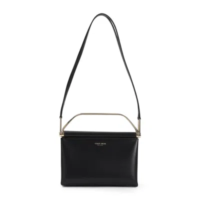 GIORGIO ARMANI GIORGIO ARMANI BLACK BOVINE LEATHER HANDBAG