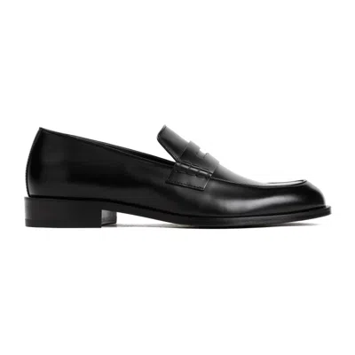 Giorgio Armani Black Leather Loafers