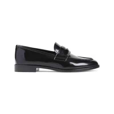 Giorgio Armani Black Calf Leather Driver Loafer