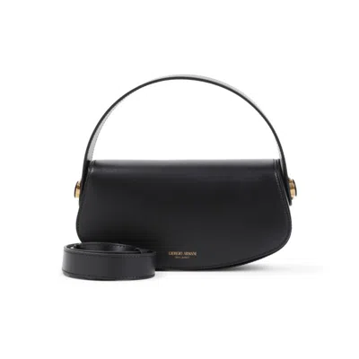 Giorgio Armani Calf Leather Handbag With Design And