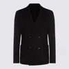 Giorgio Armani Official Store Icon Double-breasted Jacket In Fulled Cashmere Interlock