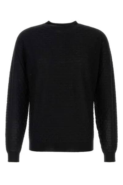 GIORGIO ARMANI BLACK CASHMERE BLEND SWEATER