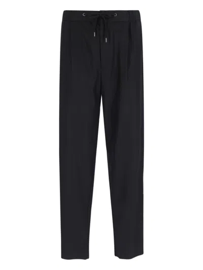 GIORGIO ARMANI GIORGIO ARMANI BLACK CASHMERE PANTS WITH ELASTICIZED WAIST