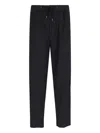 Giorgio Armani Trousers Featuring Elastic Waistband And Pockets In Black