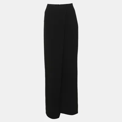 Pre-owned Giorgio Armani Black Crepe Maxi Skirt S