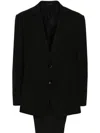 Giorgio Armani Wool Suit With Long Sleeves And Single-breasted Design In Black