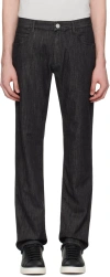 Giorgio Armani Five-pocket Slim-fit Jeans In Uc99 Nero