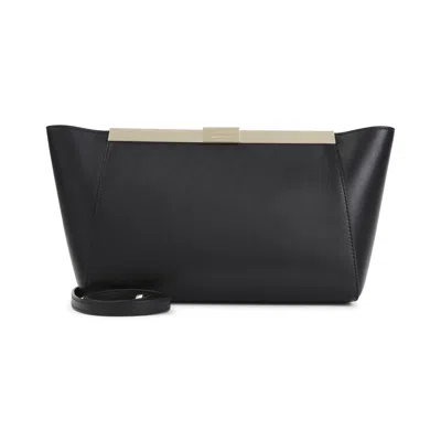 Giorgio Armani Logo-engraved Frame Clutch Bag In Orange