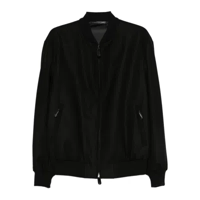 GIORGIO ARMANI GIORGIO ARMANI BLACK JACKETS - BOMBER JACKETS MEN