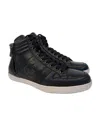 Giorgio Armani Black Lace-up Casual Sneakers In Black