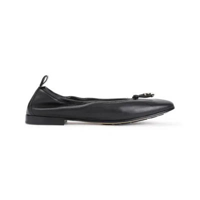 Giorgio Armani Black Lamb Leather Ballerina