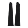 Giorgio Armani Black Lamb Leather Gloves In Black