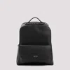 Giorgio Armani Grained Calf Leather Backpack Men In Black
