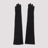 Giorgio Armani Long Suede Gloves In Black