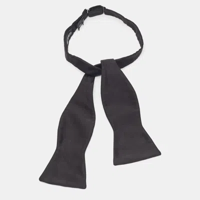 Pre-owned Giorgio Armani Black Open Bow Tie S