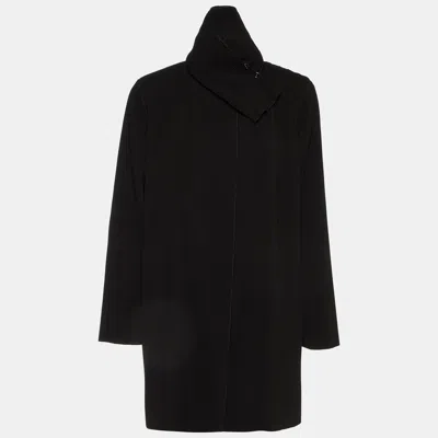 Pre-owned Giorgio Armani Black Plisse Jacket L