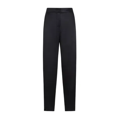 Giorgio Armani Black Silk Pants For Women From The Ss24 Collection