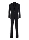 Giorgio Armani Men Black Single-breasted Suit With Classic Lapels In Wool Man In Black
