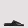 Giorgio Armani Black Slip On Slides In Black