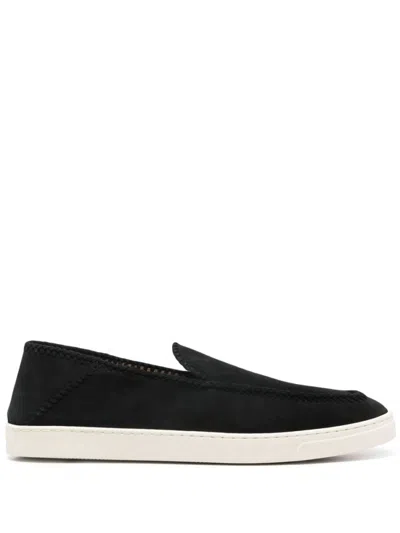 GIORGIO ARMANI BLACK SUEDE SNEAKER