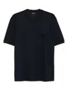 Giorgio Armani Round Neck Short Sleeve T-shirt In Black